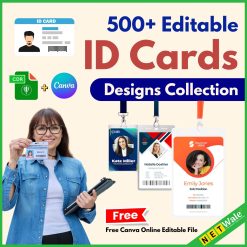 editable id card design