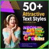 50+ Attractive Text Styles Editable Files