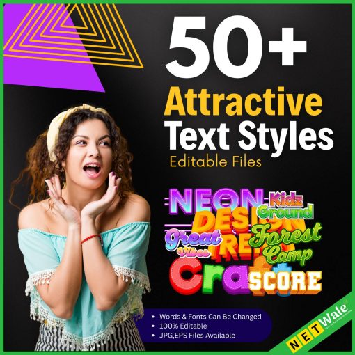 50+ Attractive Text Styles Editable Files