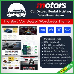 Motors - Car Dealer, Rental & Listing WordPress theme